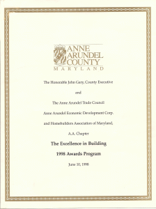 AA Award Certificate